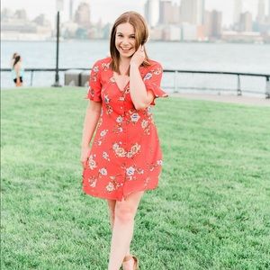 Red Floral Dress